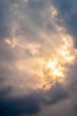 Abstract background, dark and stormy clouds.