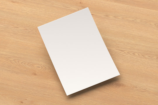 Blank  paper sheet flying over background