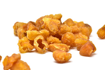 dried longan isolated on white background