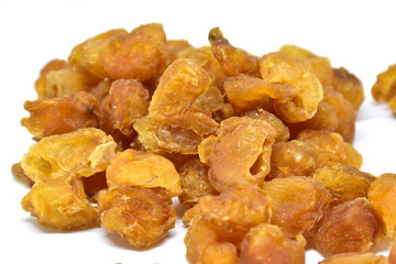 dried longan isolated on white background