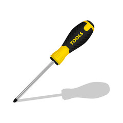 realistic vector screwdriver