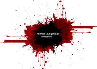 abstract vector splatter red and black color design background. illustration vector design