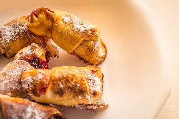 Croissants with jam.