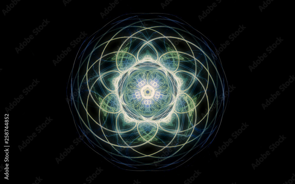 Fototapete digital generated image in the form of abstract geometric shapes of various shades and colors for us