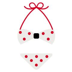 Swimsuit flat illustration on white