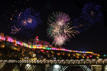 Veliko Tarnovo Day 22 March 2019 Tsaravets fortress light show and firework display