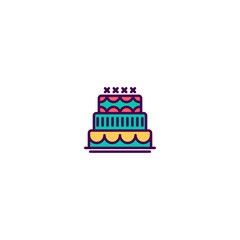 Cake icon design. Gastronomy icon vector design