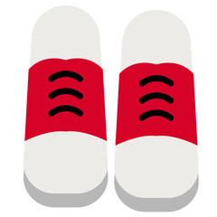 Gumshoes flat illustration on white