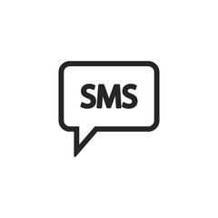Sms icon. Vector illustration. Isolated.