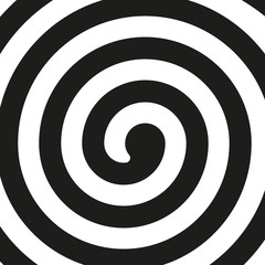 Black spiral background. Vector illustration.