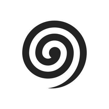 Black Spiral Illustration. Vector. Isolated.