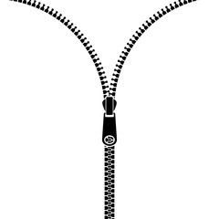 Zipper vector illustration. Isolated. Flat design.