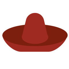 Mexican hat flat illustration on white