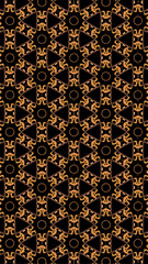 Ornate geometric pattern and abstract multicolored background