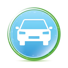 Obraz premium Car icon natural aqua cyan blue round button