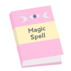 Spell book flat illustration on white