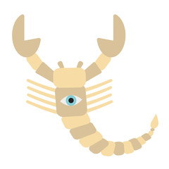 Scorpio flat illustration on white