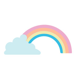 Rainbow flat illustration on white