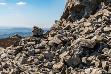 Shropshire landscape at the Stiperstones National Nature Reserve, England, UK