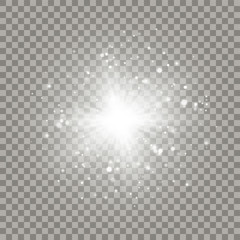 White sparkling outburst