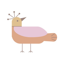 Bird flat illustration on white
