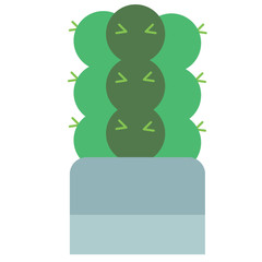 Houseplant flat illustration on white