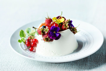 dessert with berries