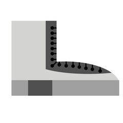 Boot flat illustration on white