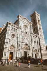 Fototapeta na wymiar Panoramic view of Cattedrale di Santa Maria del Fiore