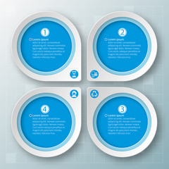 Abstract 3D Paper Infographics. Business template .Vector illustration