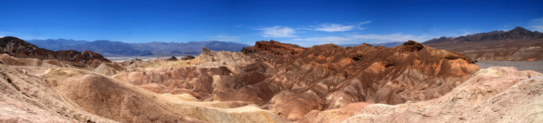 panoramic View of Zabriskie Point in Death Valley National Park