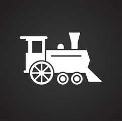 Railroad related icon on background for graphic and web design. Simple vector sign. Internet concept symbol for website button or mobile app.