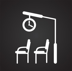 Railroad related icon on background for graphic and web design. Simple vector sign. Internet concept symbol for website button or mobile app.