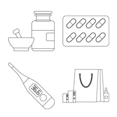 Isolated object of pharmacy and hospital symbol. Set of pharmacy and business stock symbol for web.