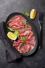 Marbled beef carpaccio