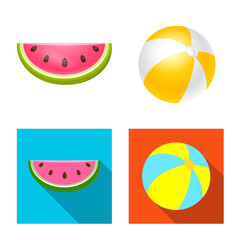 Vector design of equipment and swimming icon. Set of equipment and activity stock vector illustration.