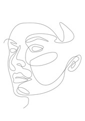 One Line Face