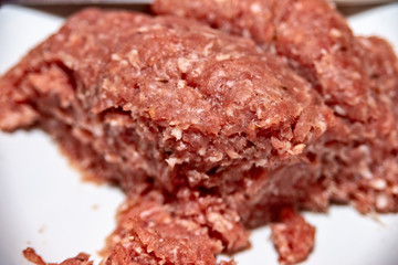 Mixed minced meat ready for consumption