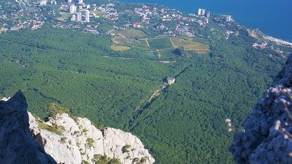 aerial view from the top of mountain