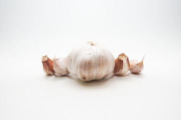 Garlic isolated on white background