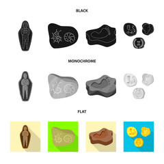 Vector design of story and items logo. Collection of story and attributes  stock vector illustration.