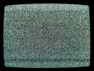 Static noise of detuned TV screen