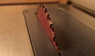 Table Saw Blade Closeup