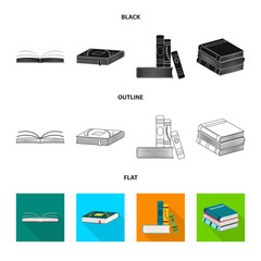 Vector illustration of training and cover sign. Collection of training and bookstore  stock vector illustration.