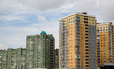 Fototapeta na wymiar multistory houses in a residential area