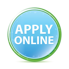 Apply Online natural aqua cyan blue round button