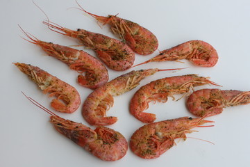 Argentinische Garnelen mariniert.