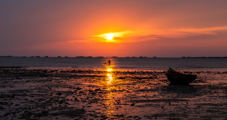 sunset at sea