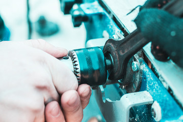 master equipment. set the head for the cutters. holds the key.