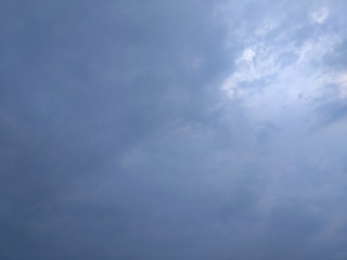 White soft cloud texture on blue sky background